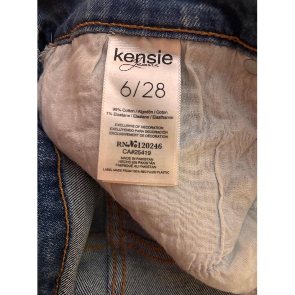 Kensie Jeans Frayed Mini Skirt Women’s Size 6/28 Light Blue Distressed Buttons - Picture 8 of 10